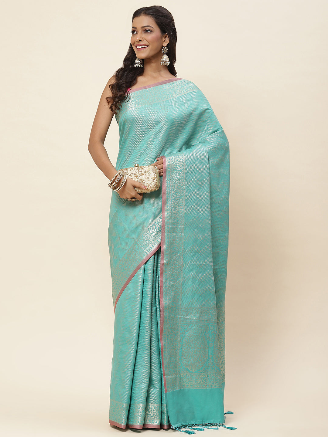Zari Jaal Woven Banarsi Saree