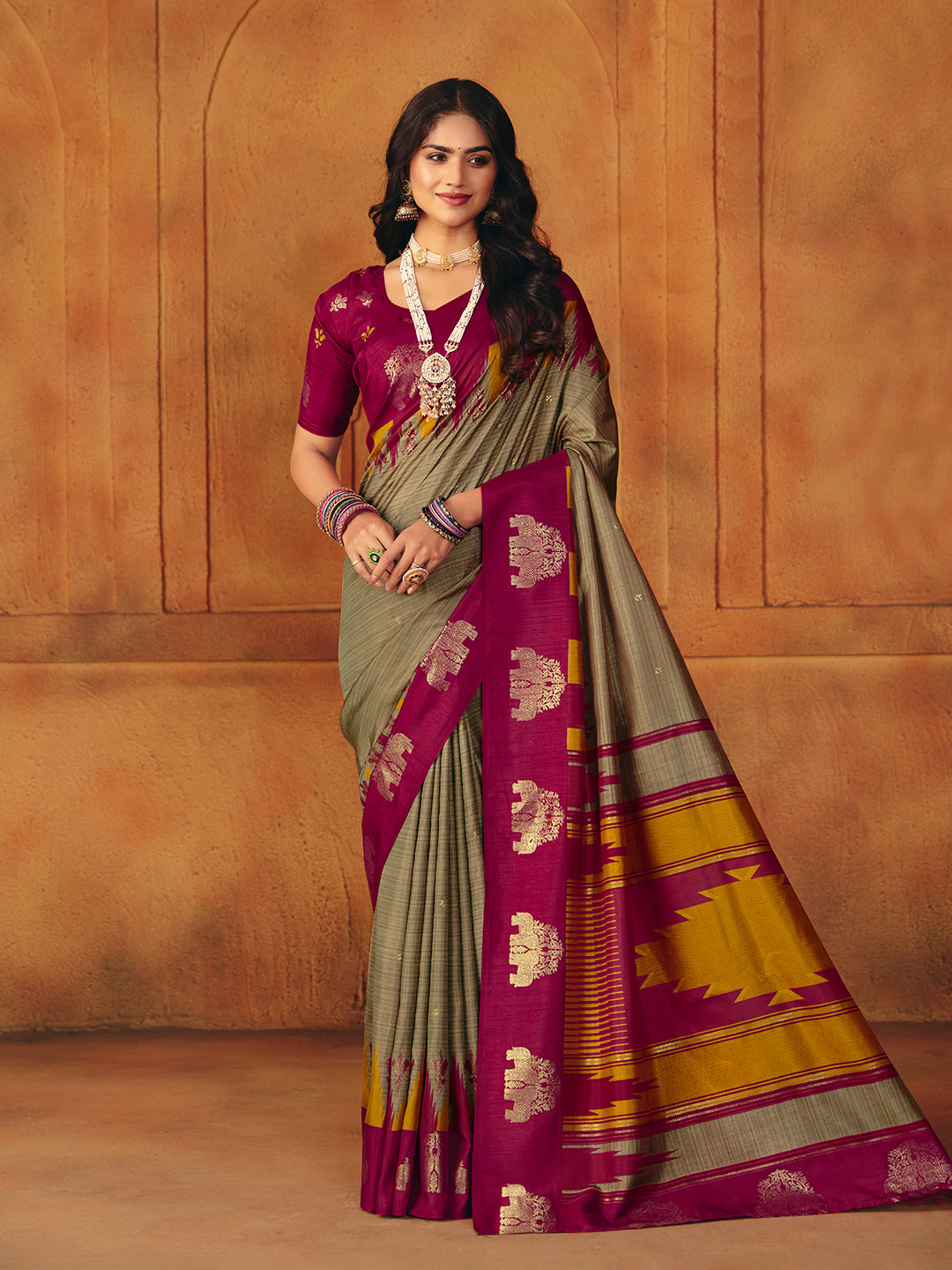 Printed Art Silk Saree