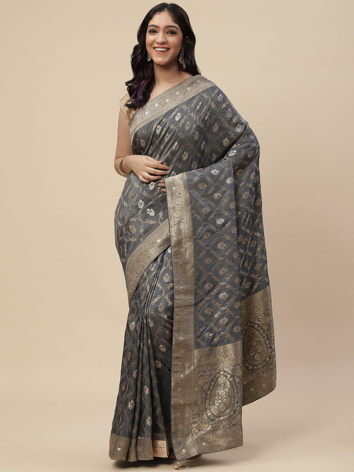 Zari Jaal Handloom Woven Saree