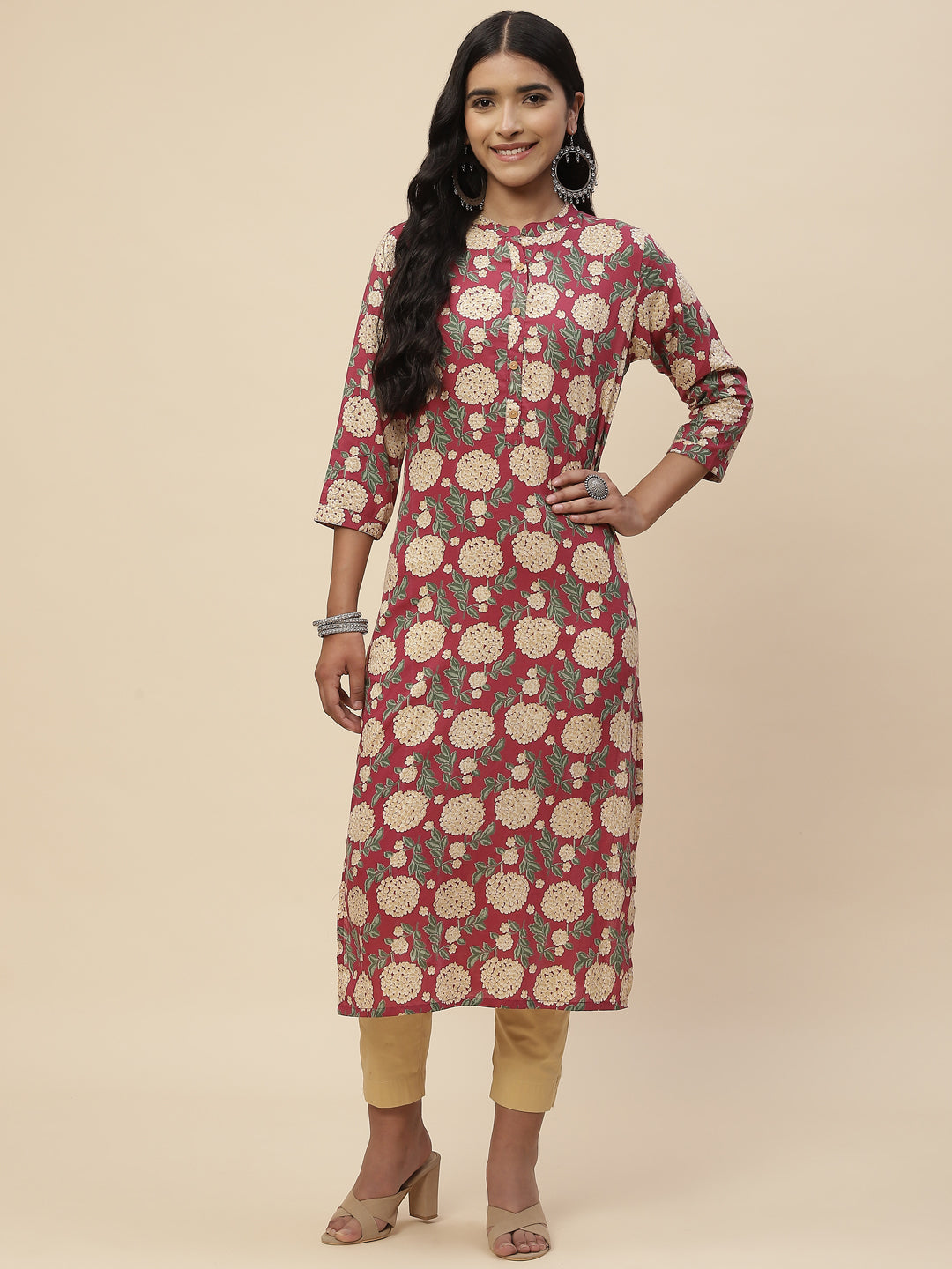 Floral Printed Cotton Kurta