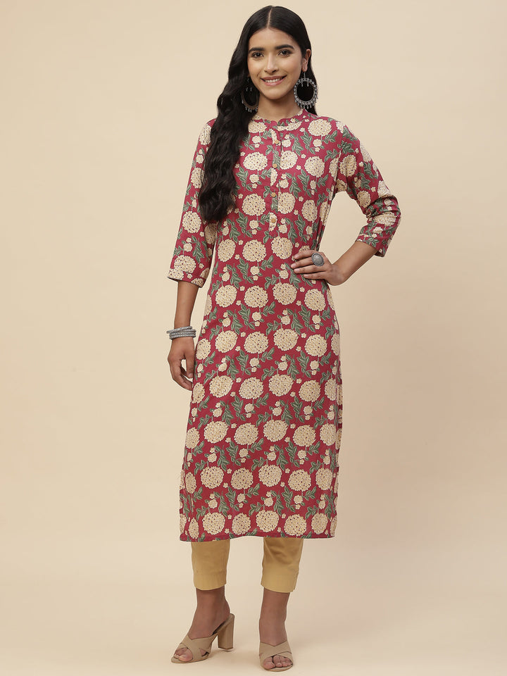 Floral Printed Cotton Kurta