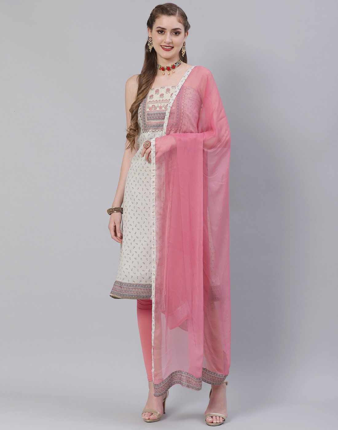Cotton Embroidered Suit Piece