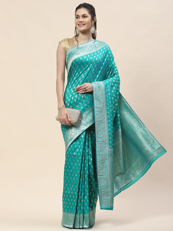 Zari Booti Woven Art Silk Banarsi Saree