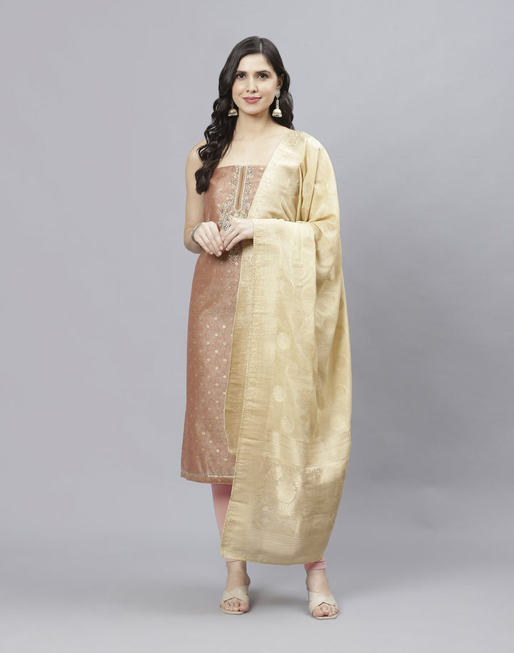 Chanderi Embroidered Suit piece