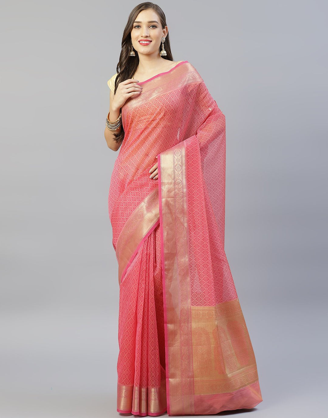 Cotton Printed Super Net Saree