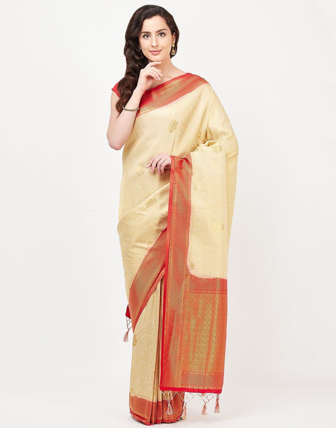 Beige Art Handloom Saree