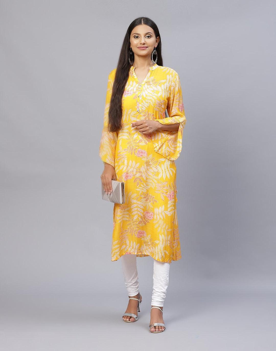 Floral Print Cotton Muslin Kurti