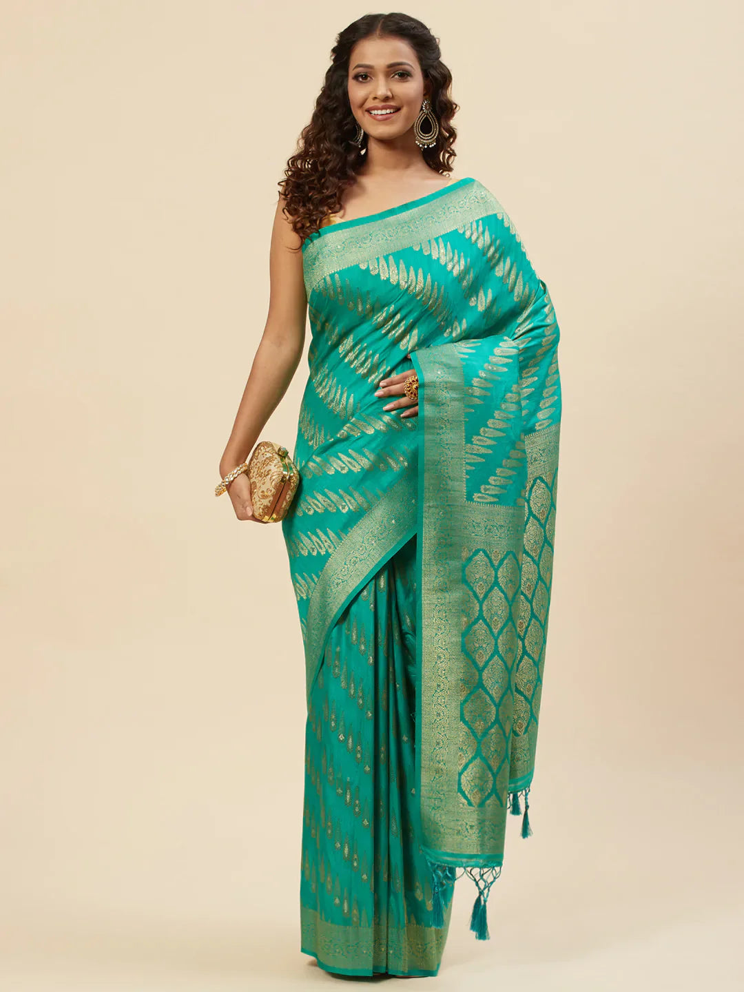Zari Booti Handloom Woven Saree