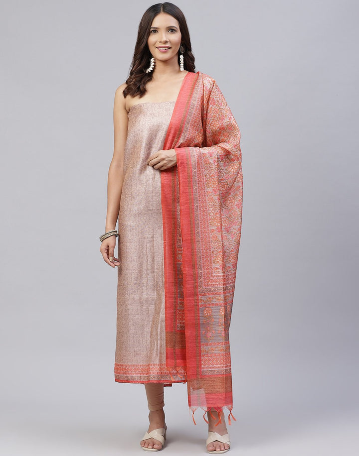 Chanderi Printed Suit Piece