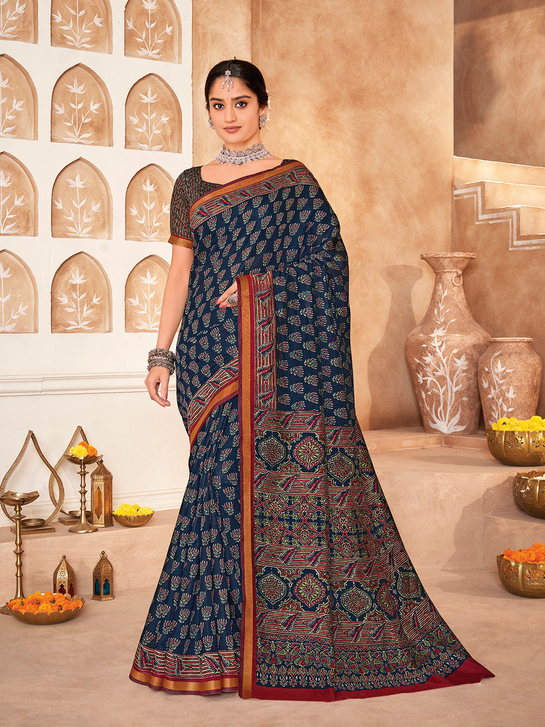 Printed Art Silk Saree