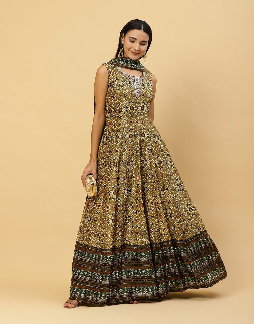 Wine Anarkali Salwar Kameez Stitched Suit
