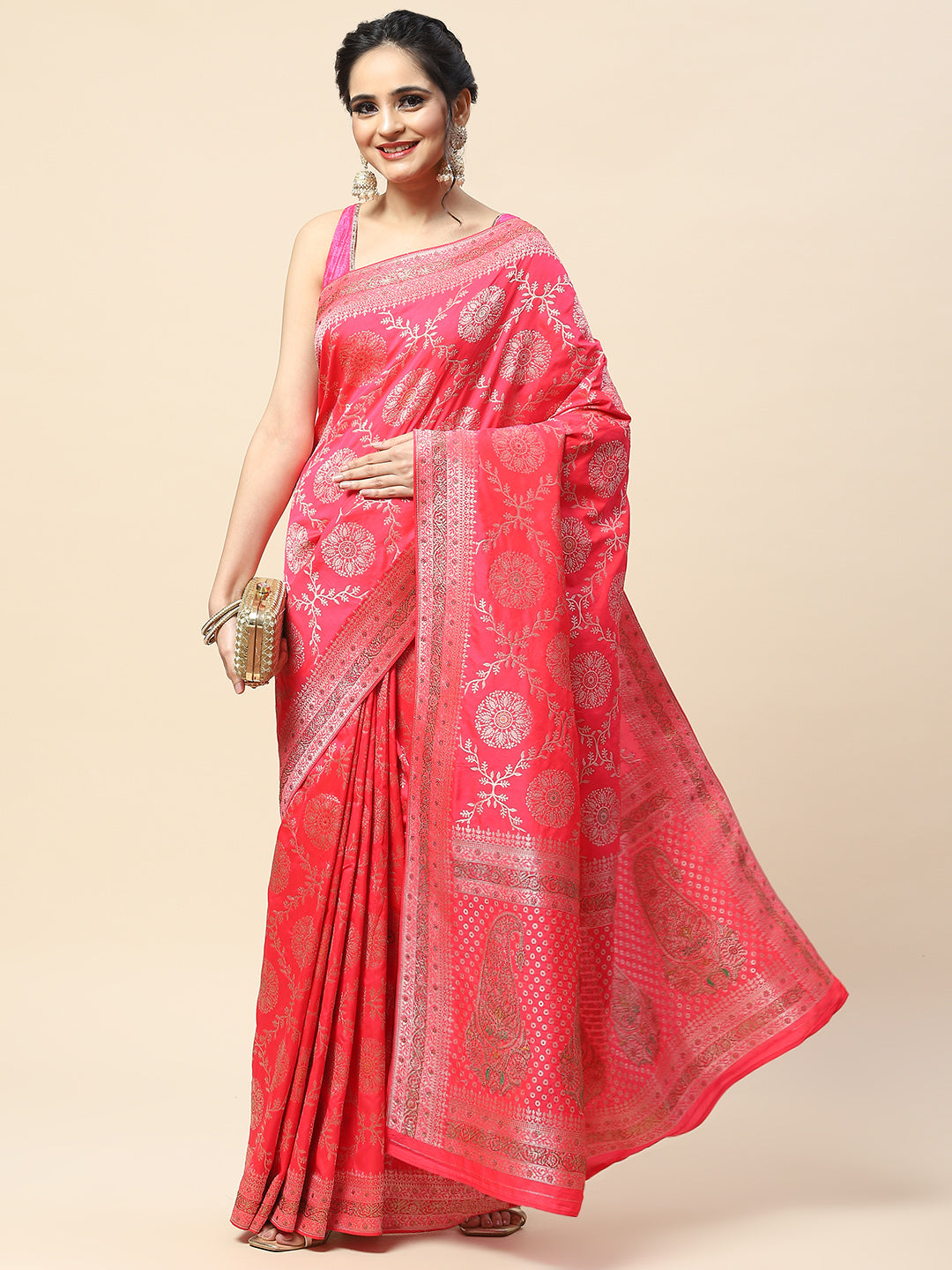 Stone Jaal Woven Banarasi Saree