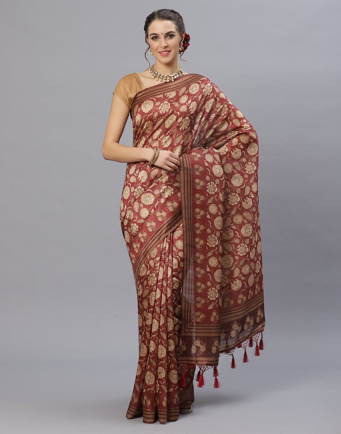 Printed Art Tussar Saree