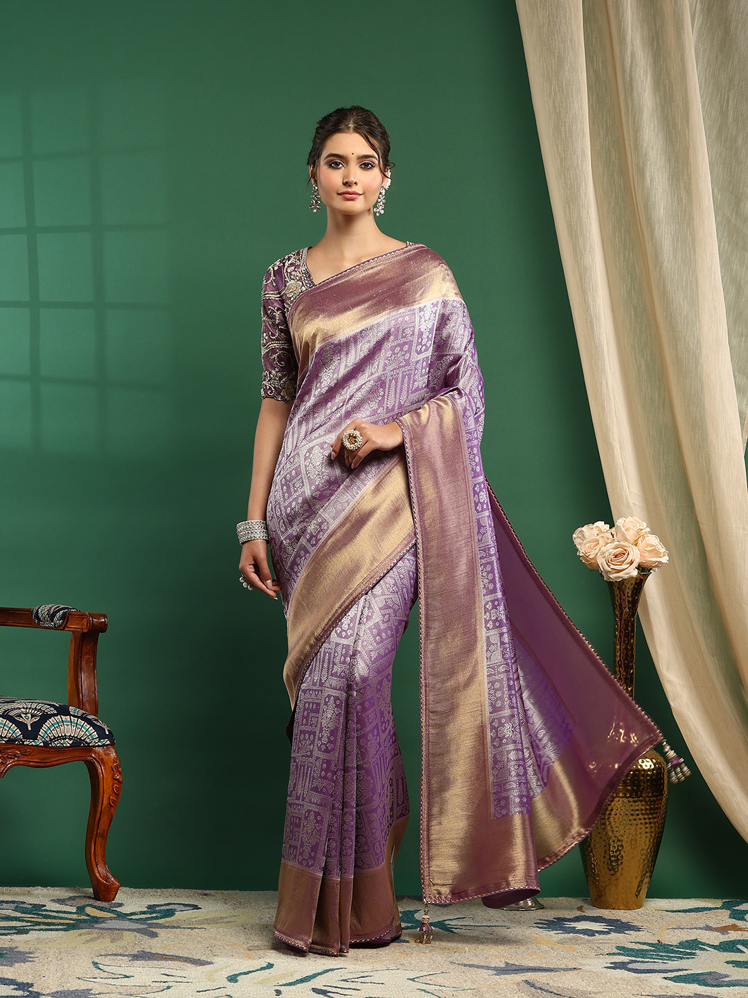 Embroidered Banarasi Saree