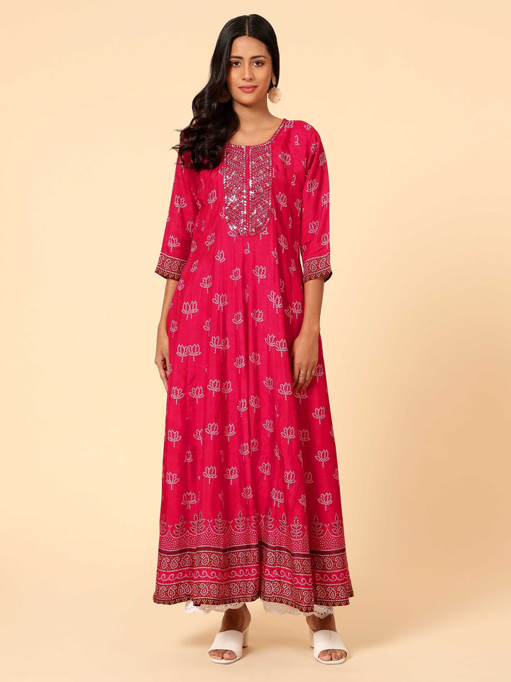 Floral Printed Handloom Kurta