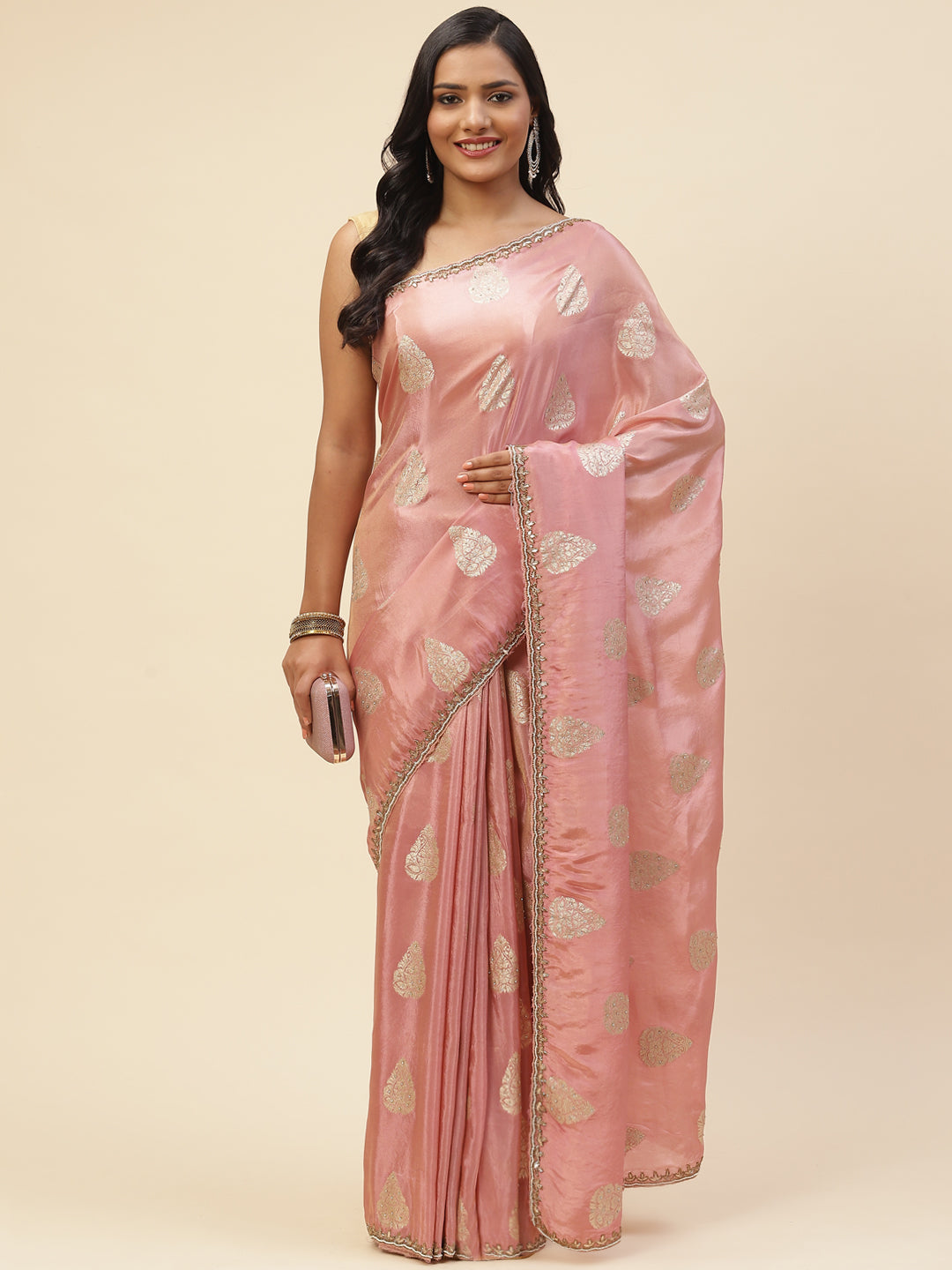 Woven Embroidered Banarasi Saree