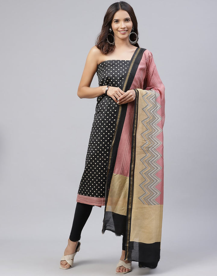 Printed Chanderi Suit Piece