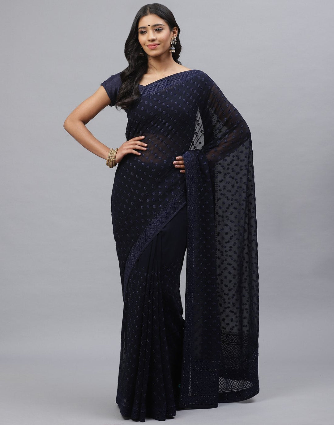 Art Georgette Embroidery Saree