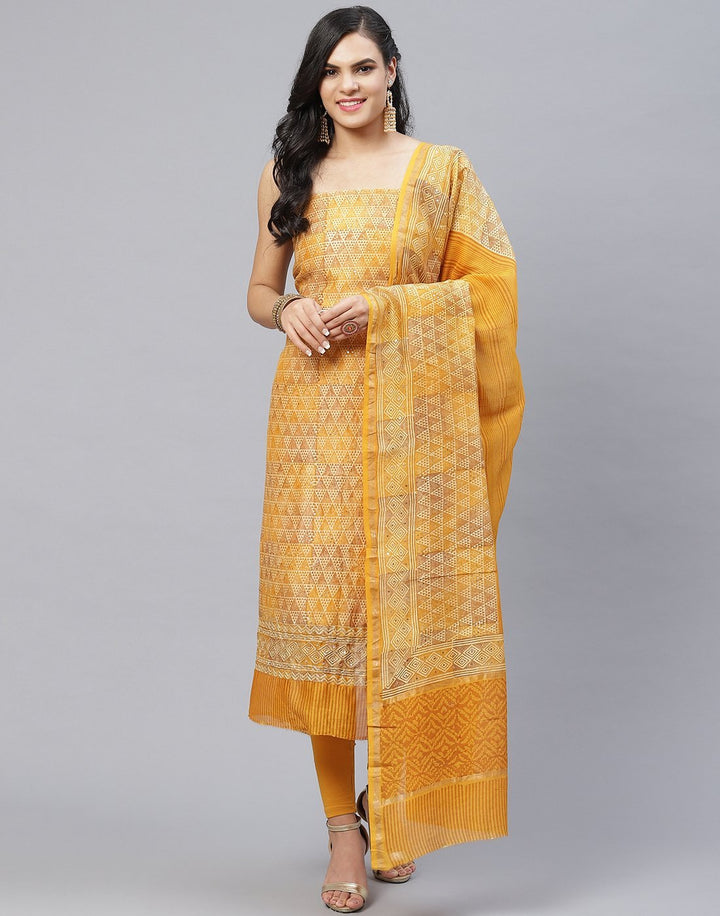 Fine Maheshwari Printed Suit Piece