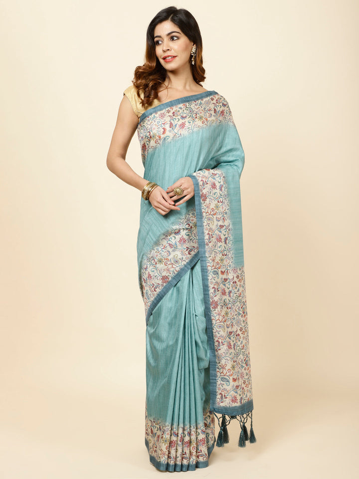 Printed Tussar Saree
