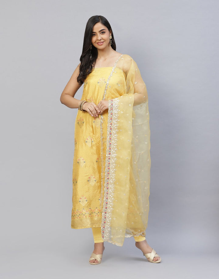 Embroidered Art Handloom Suit Piece