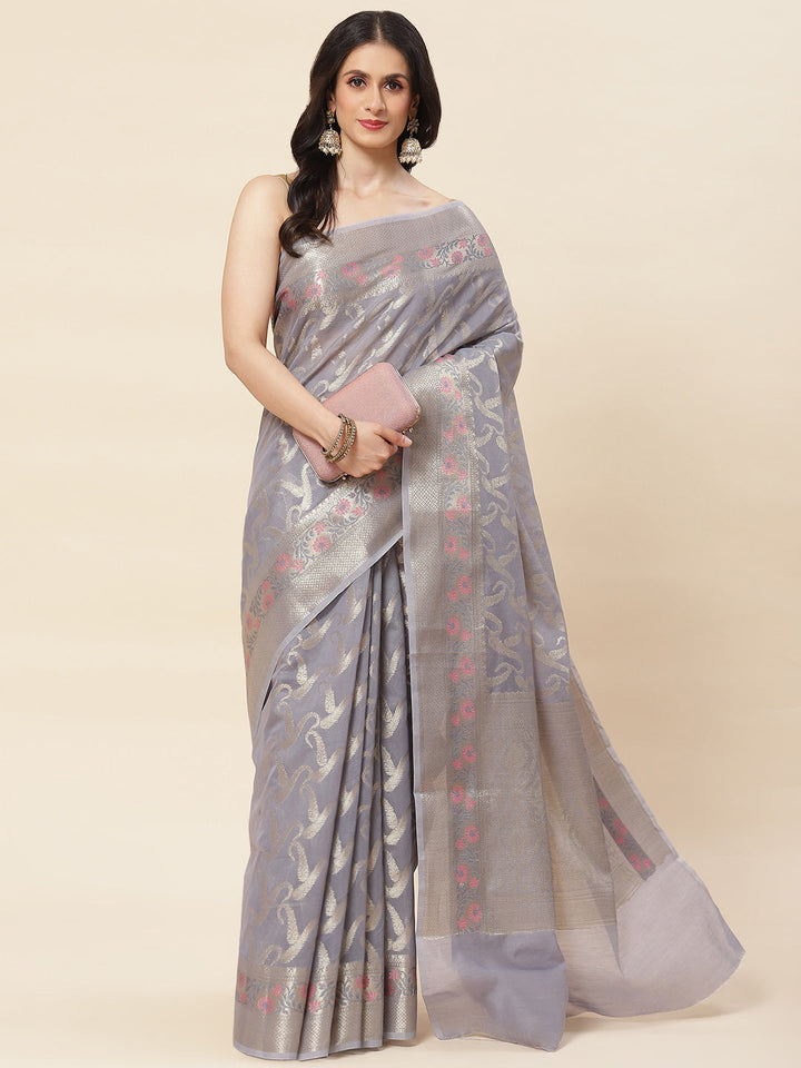 Zari Woven Cotton Saree
