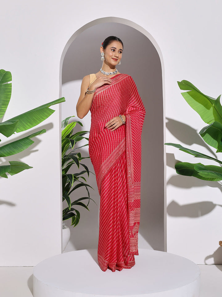 Lehriya Printed Georgette Saree