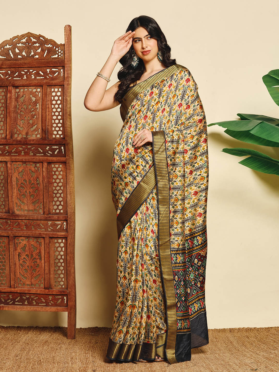 Digital Printed Art Silk Saree