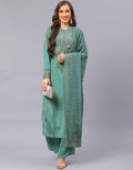 Aqua Green and Pink Salwar Kameez