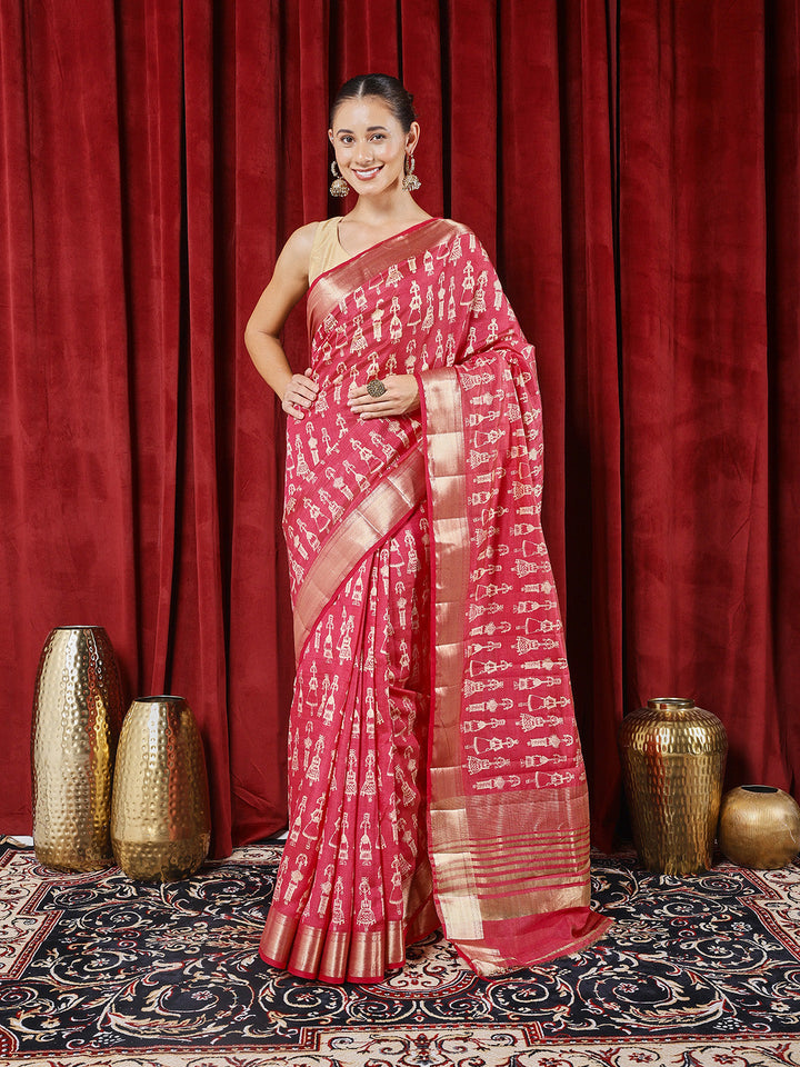 Digital Printed Art Silk Saree