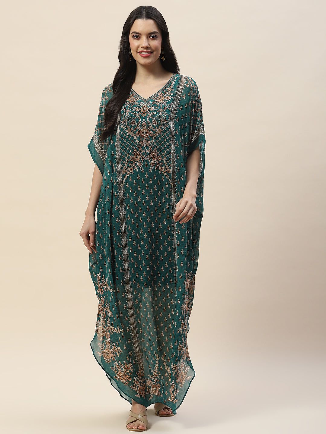 Digital Print Georgette Kaftan Kurta