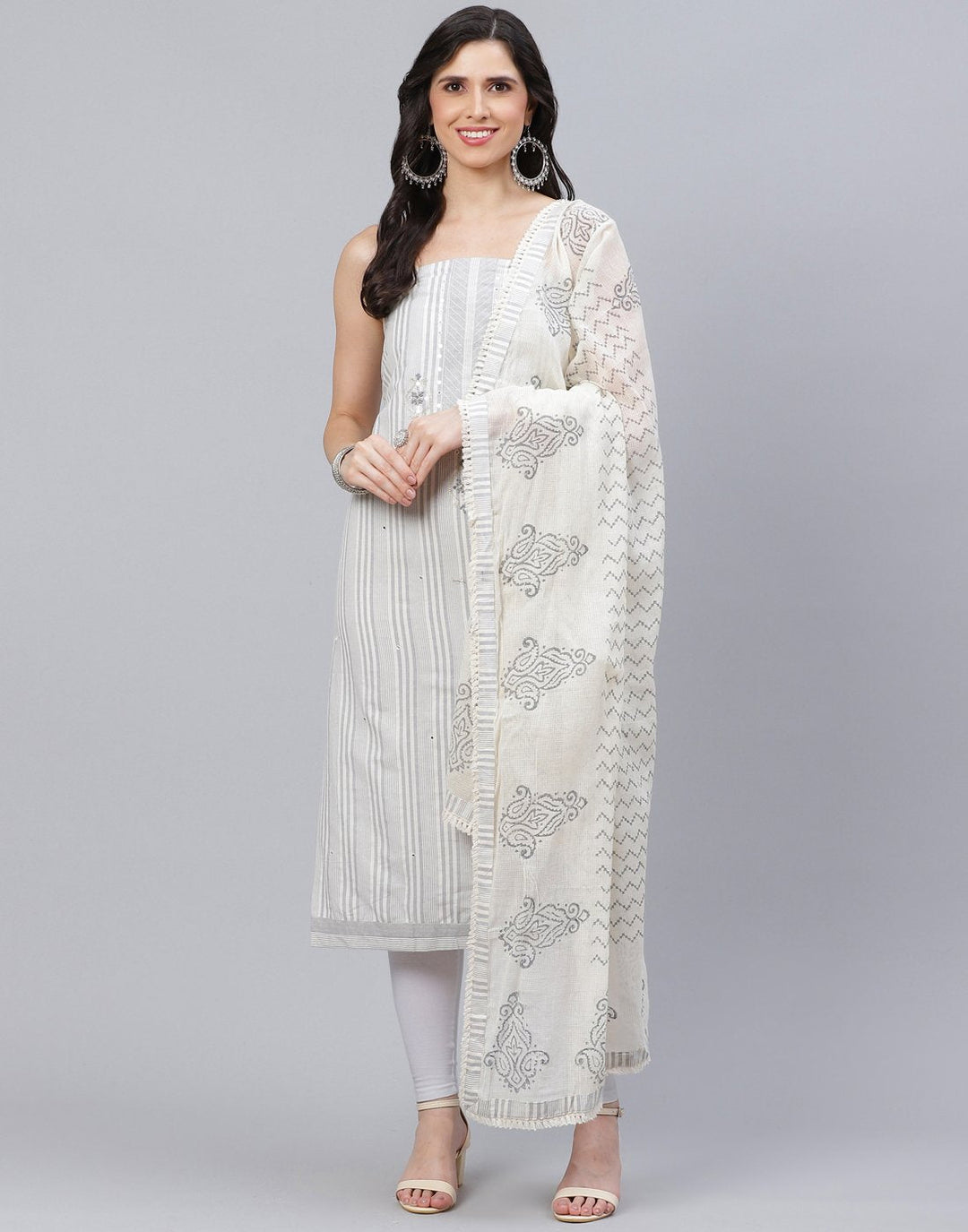 Cotton Embroidered Suit Piece