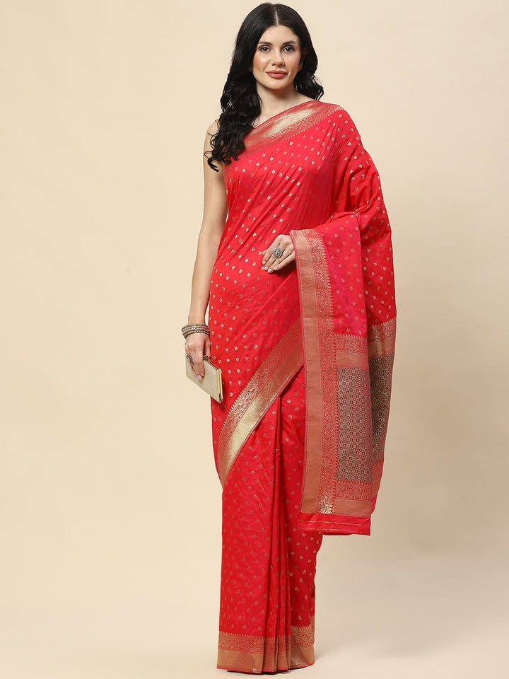 Zari Booti Woven Art Silk Banarsi Saree