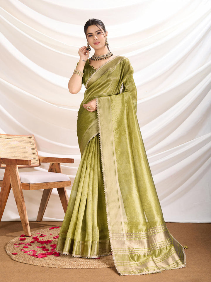 Woven Design Linen Blend Saree