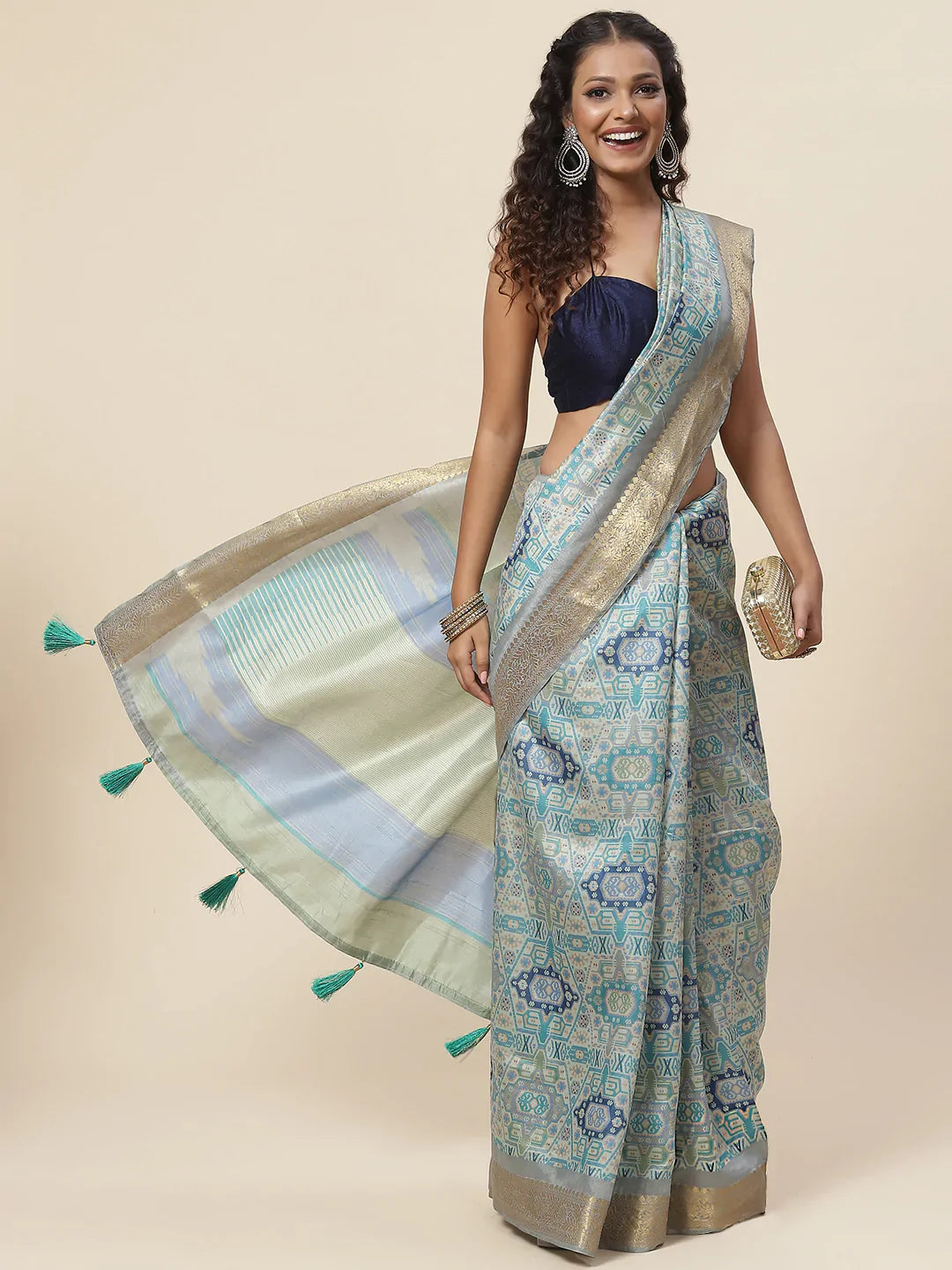 Digital Printed Handloom Saree