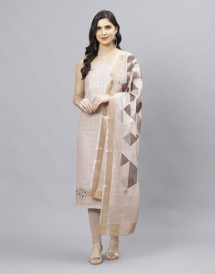 Chanderi Embroidered Suit piece