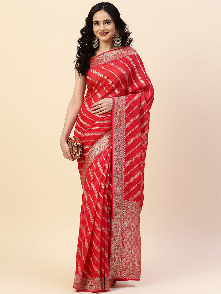 Swarovski Embroidered Organza Saree