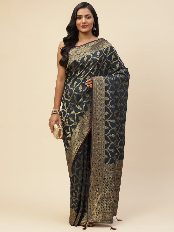 Resham Jaal Embroidered Banarasi Saree