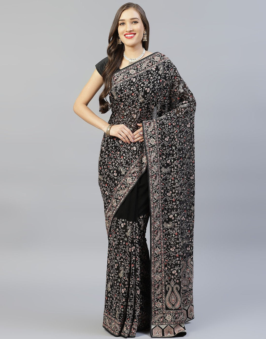 Georgette Embroider Saree