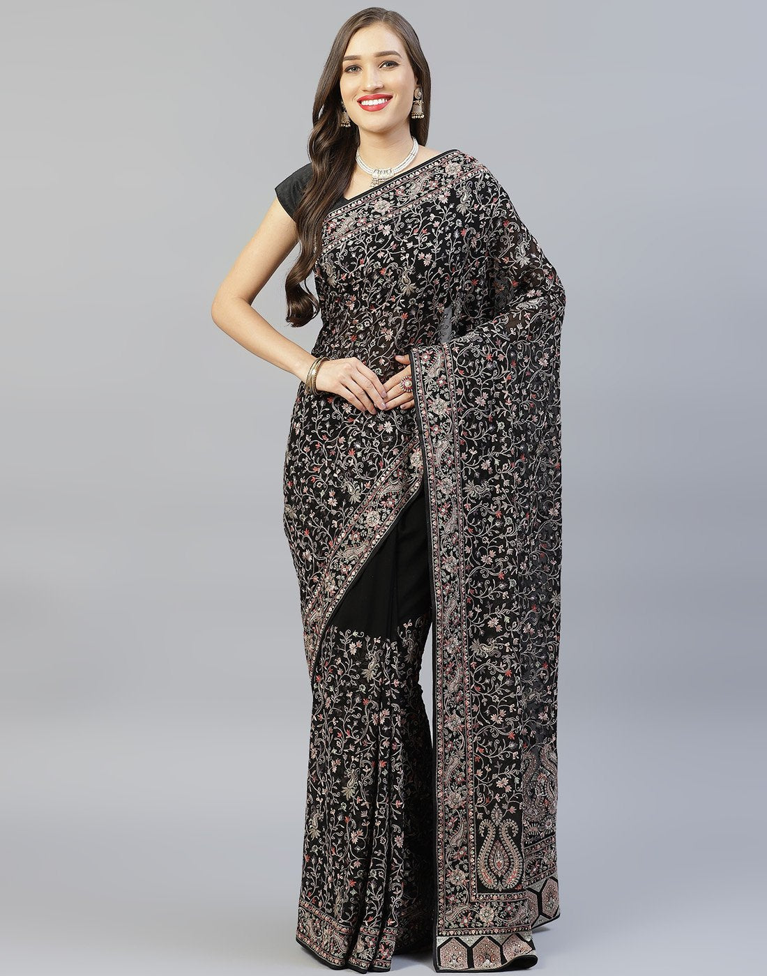 Georgette Embroider Saree
