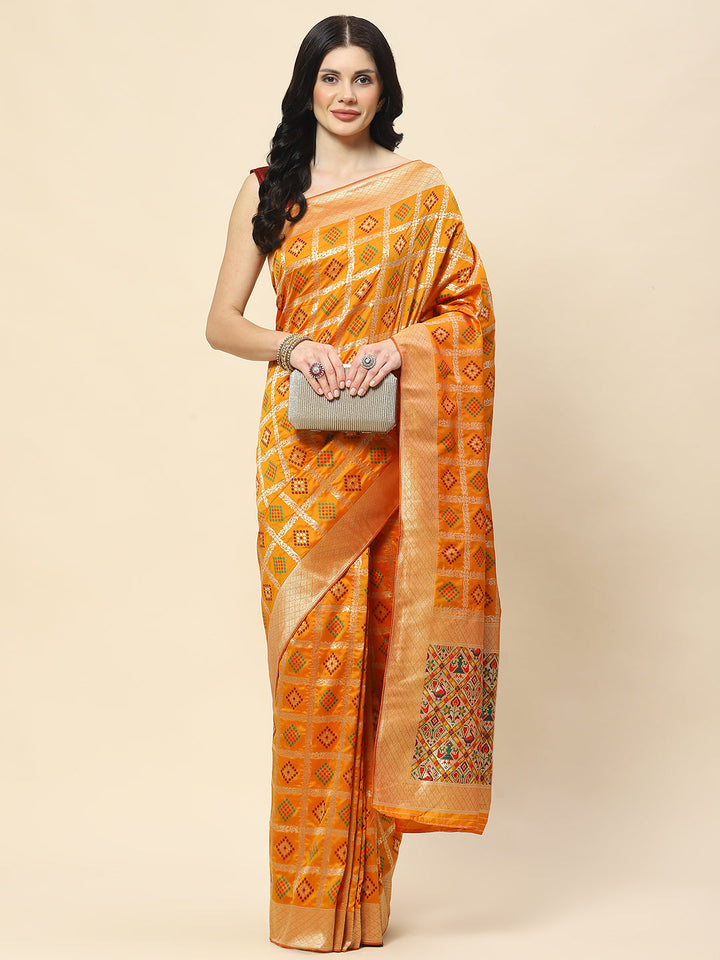 Zari Jaal Woven Art Silk Banarsi Saree