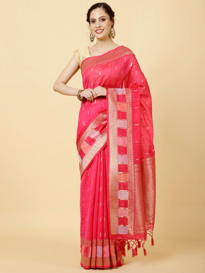 Zari Booti  Woven Saree