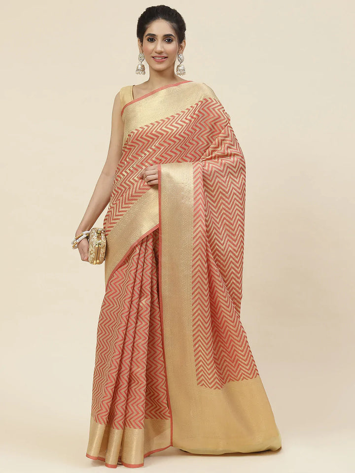 Zari Jaal Cotton Woven Saree