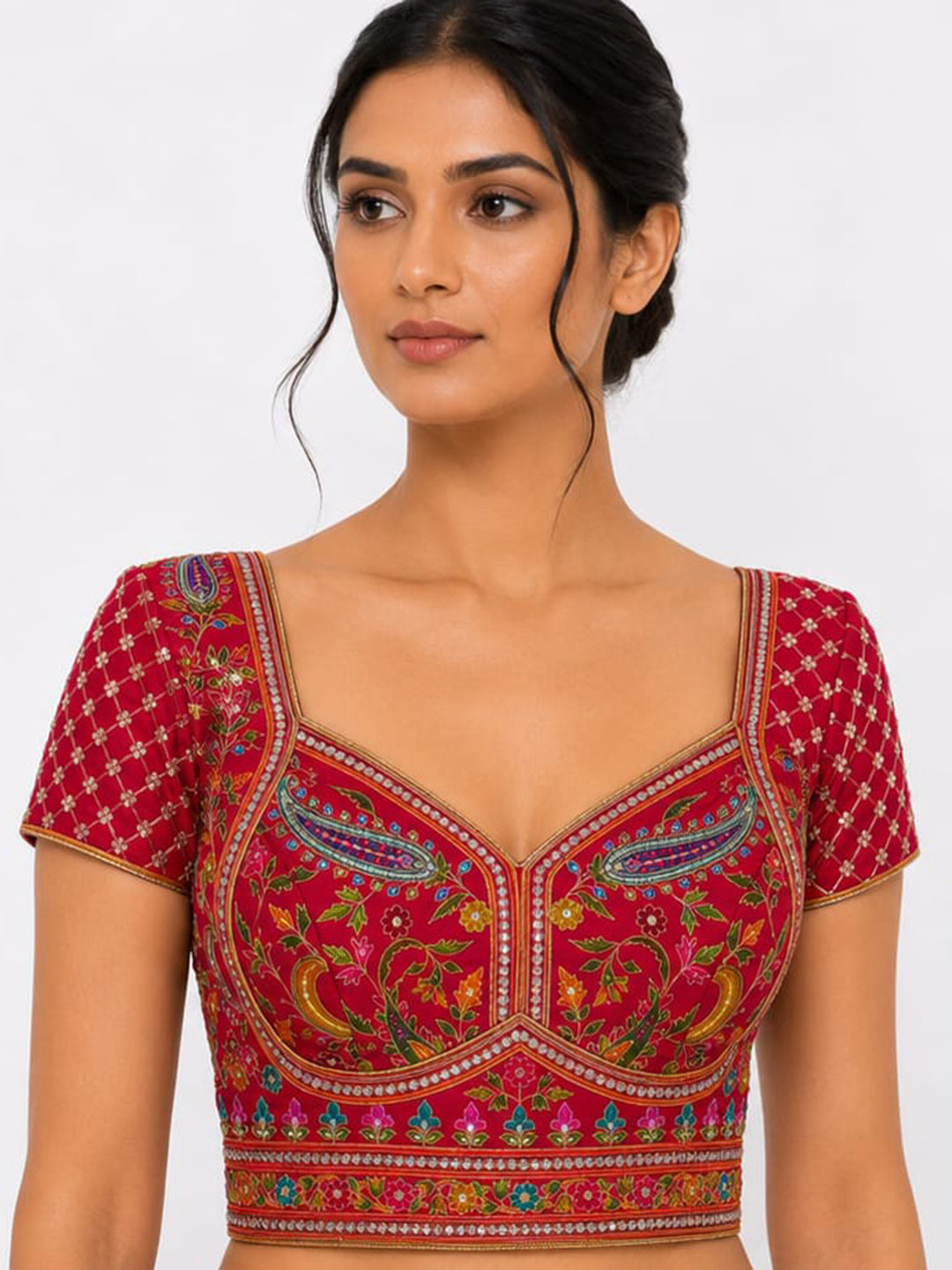 Premium Rani Embroidery Viscose Blouse Piece