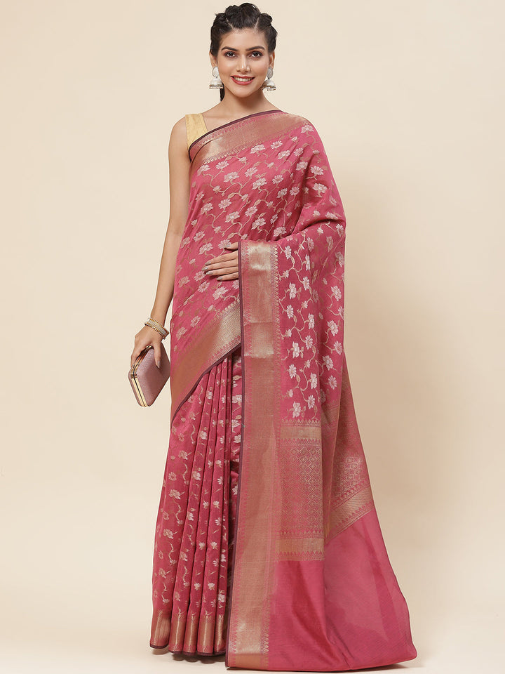 Zari Jaal Woven Cotton Saree