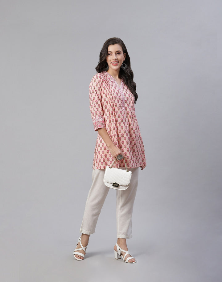 Cotton Printed Short Kurti