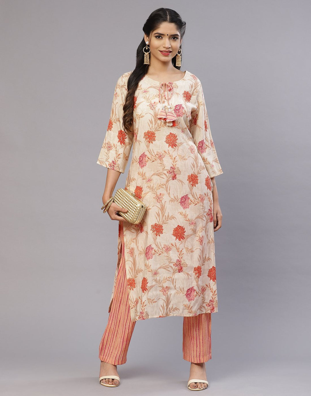 Cotton Printed Kurti Pant Set
