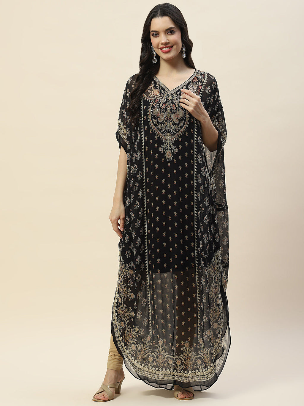 Digital Print Georgette Kaftan Kurta