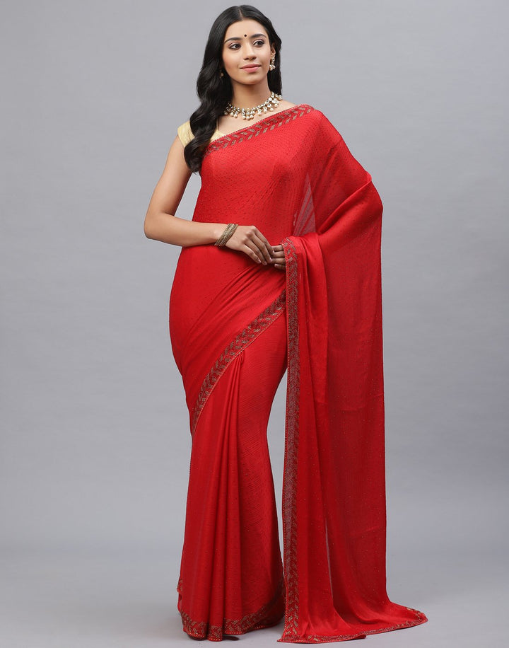 Art Chiffon Embroidery Saree