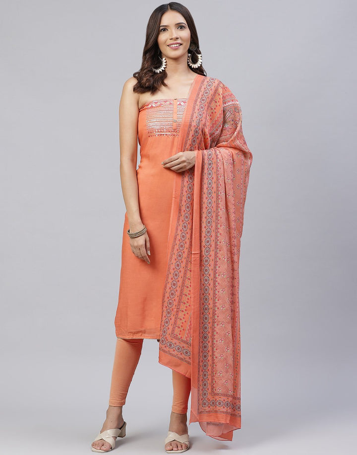 Muslin Embroidered Suit Piece